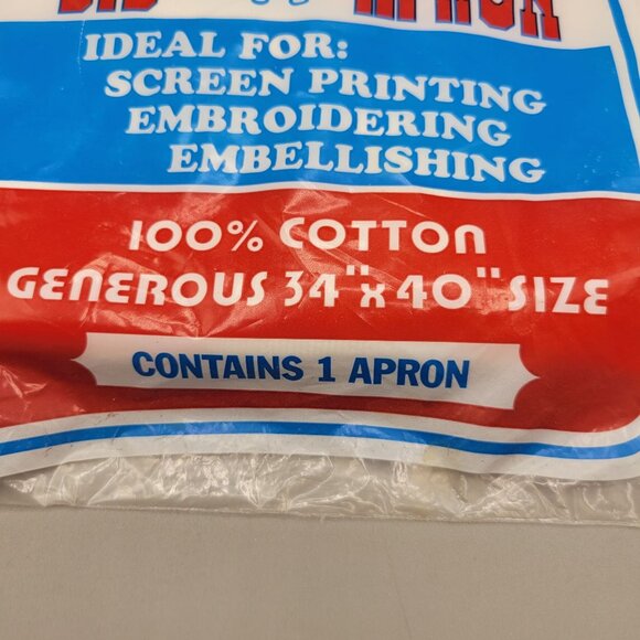 Sno-Wite Bib Apron Blank Embroider Screen Print Embellish 100% Cotton 34 x 40 - Picture 2 of 4